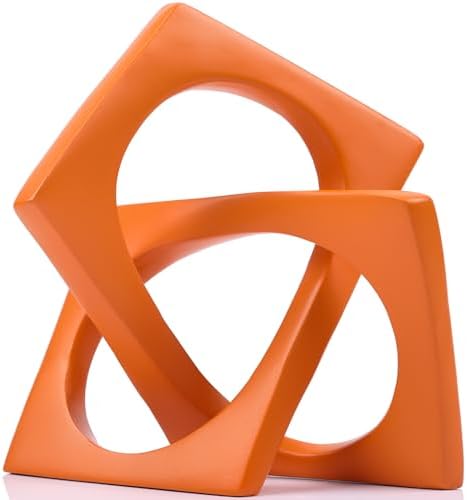LCCCK Modern Geometric Orange Knot Sculpture Decor