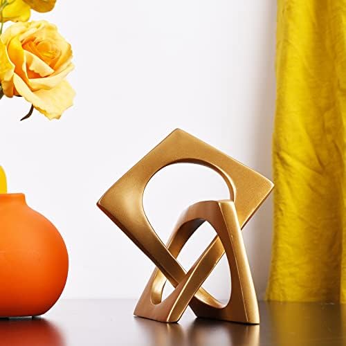 Gold Knot Statue for Coffee Table Centerpiece Decor