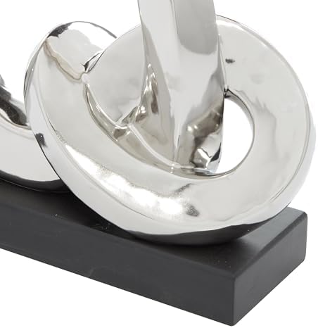 Deco 79 Abstract Sculpture with Black Base