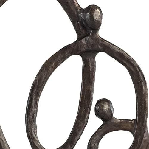 Danya B Family of 3 Heart Ring of Love Bronze Sculpture