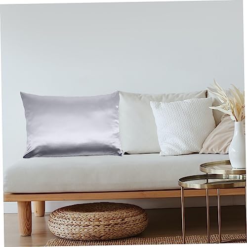 VALICLUD 2Pcs Deep Grey Zipped Pillow Covers for Comfortable Sleep
