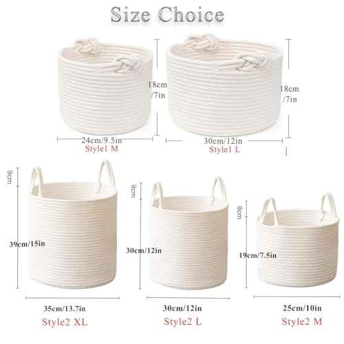 Personalized Handmade Cotton Rope Baby Basket - Custom Monogrammed Gift
