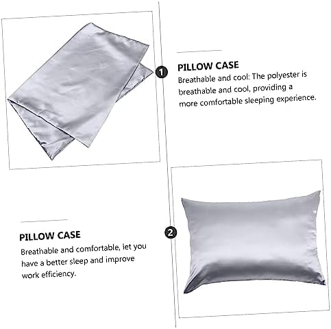 ETHZZLE 2pcs Cooling Polyester Pillowcases Breathable Zippered Covers