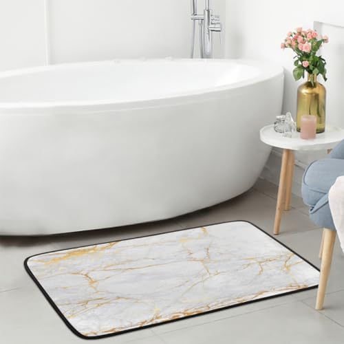 Marble Pattern Anti Fatigue Kitchen Rug Mat 39x20in