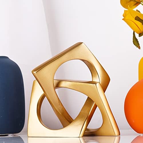 Gold Knot Statue for Coffee Table Centerpiece Decor