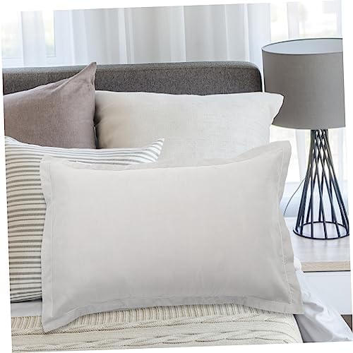 PRETYZOOM 2Pcs Solid Color Pillow Cases Grey