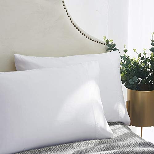 ELINEN 600 Thread Count Supima Cotton Pillowcase Set of 4