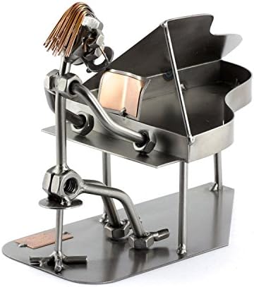 Grand Piano Sculpture Nuts and Bolts Metal Ornament