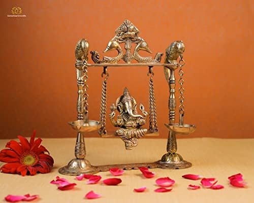 Brass Ganesh Statue 23 CM Jhoola Decorative Showpiece