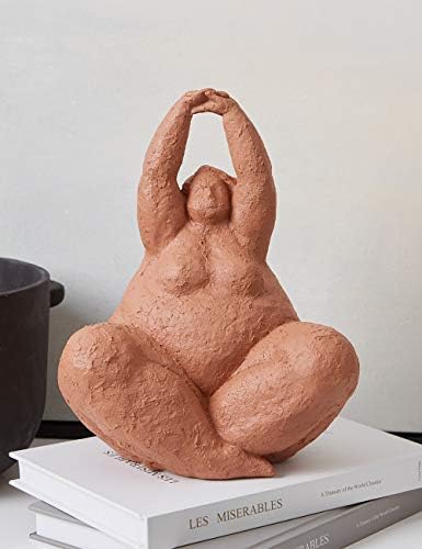 HAUCOZE Yoga Lady Sculpture 10 Inch Polyresin Statue