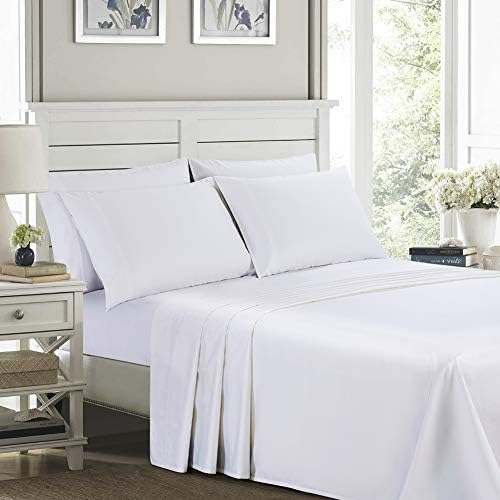 ELINEN 600 Thread Count Supima Cotton Pillowcase Set of 4
