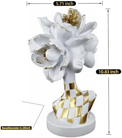 African Lady Statue for Home Decor 11 Resin Sculpture
