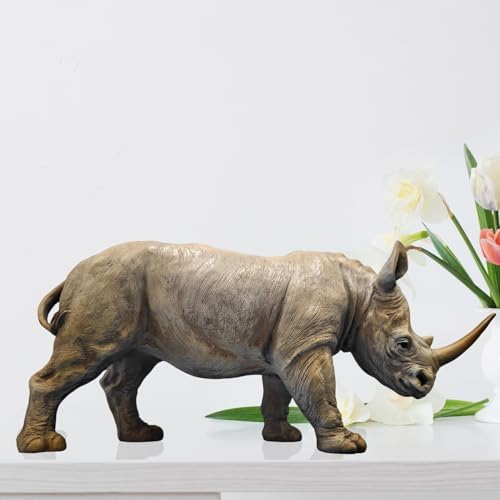 YouFine Bronze Rhinoceros Sculpture 197 Realistic Statue