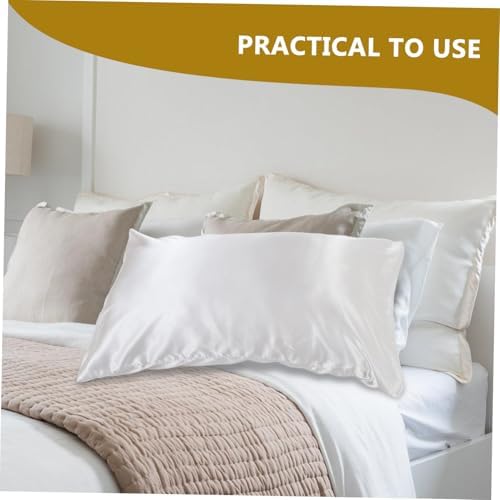 EPIGEIST Simulated Silk Pillowcases Cooling Breathable Imitation Silk Pillow Covers with Envelope Closure