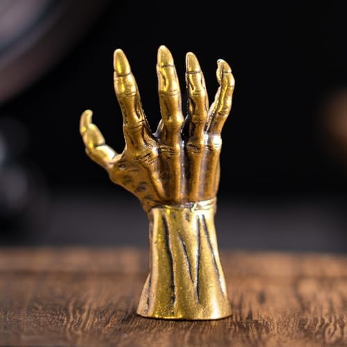 CHOVY Vintage Brass Demon Hand Statue