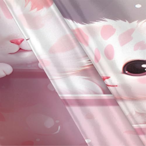 GzLeyigou Lovely Cats Satin Pillowcase - 20x26 Inch Standard Size