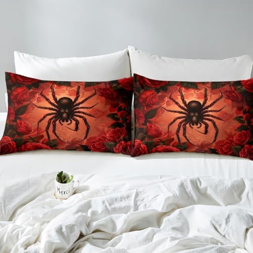 Manfei Spider Floral Queen Sheet Set with 2 Pillowcases 1