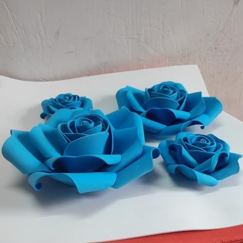 4 Bundles UV Resistant Artificial Flowers Blue