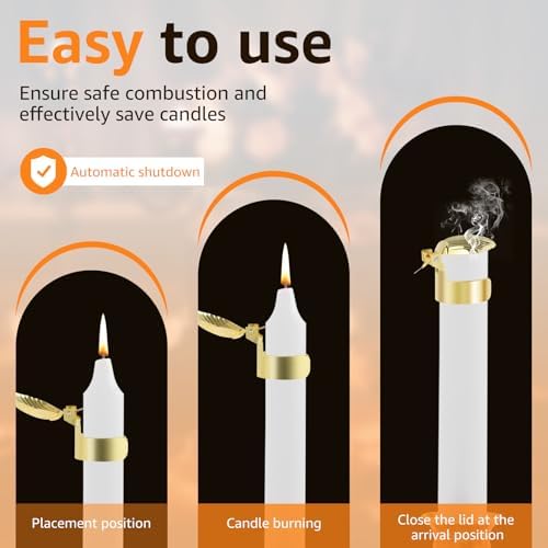 4 Pcs Gold Automatic Candle Snuffer with Shell Design