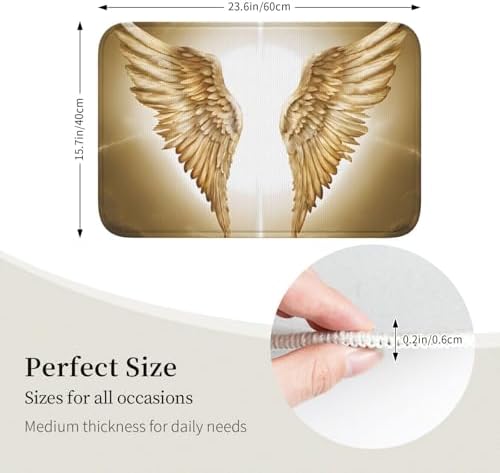 ESASAM Angel Wing Crystal Velvet Floor Mat 40x60 Non Slip