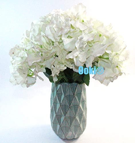 Ooki Hydrangea Artificial Flower Bouquet with 7 Branches Cream