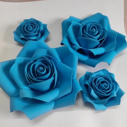 4 Bundles UV Resistant Artificial Flowers Blue