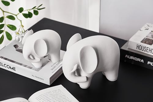 Modern Simple Ceramic White Elephant Home Decor