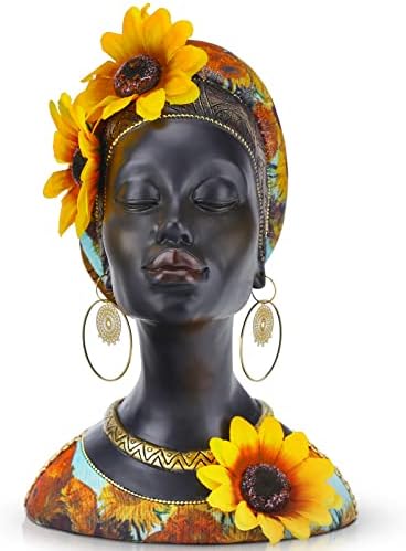 Modern African Women Statues - Resin Figurines for Home Decor