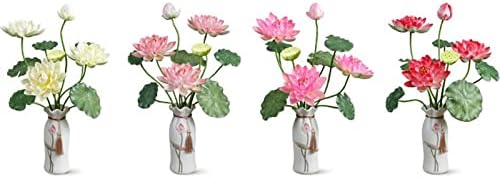 GaRcan Artificial Lotus Flower Arrangement with Pot