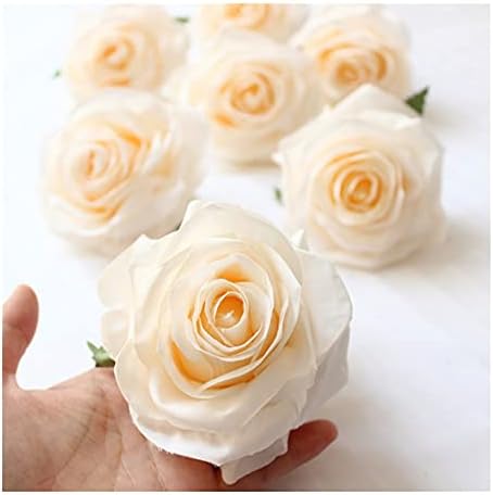 Big Rose Head Artificial Flowers 5pcs Silk DIY Decoration
