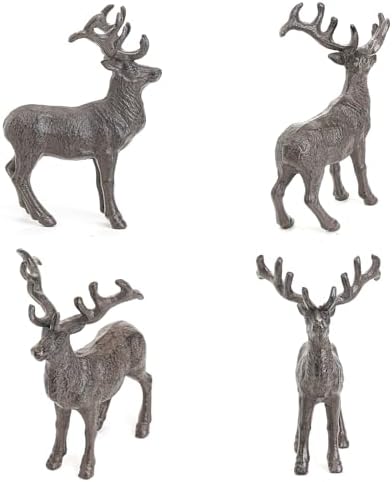 Sungmor Cast Iron Deer Statue for Christmas Decor