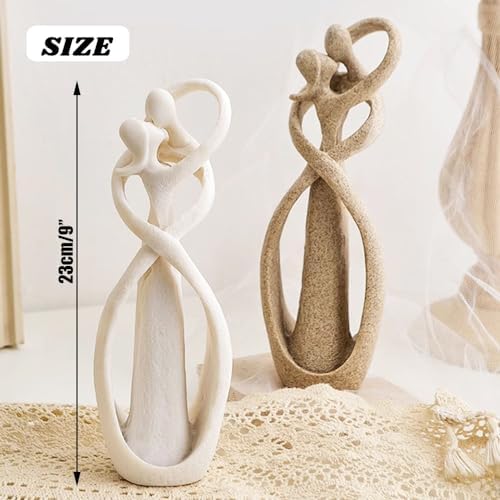 Modern Romantic Couple Statue - Hugging Figurines for Home Decor