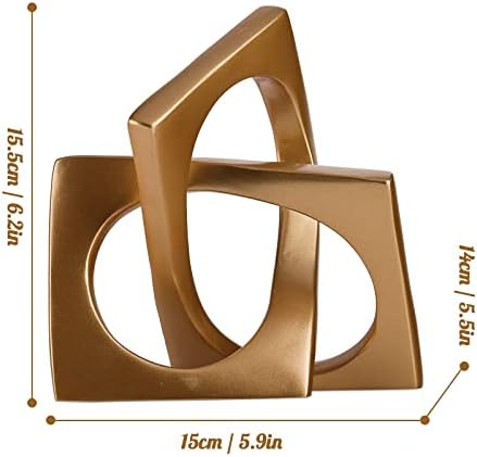 Gold Knot Statue for Coffee Table Centerpiece Decor