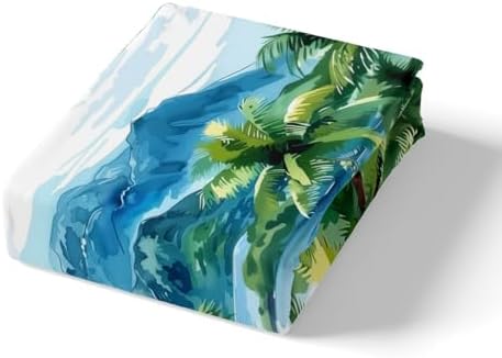 Manfei Hawaii Tropical Queen Sheet Set with 2 Pillowcases