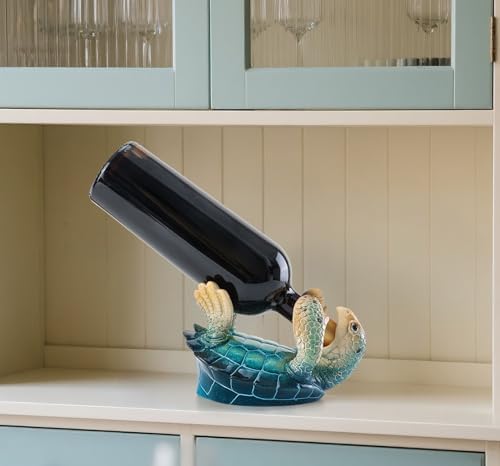 VVGIFTS Sea Turtle Wine Holder Statue