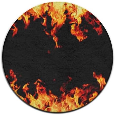 Modern Soft 60inch Circle Rug Anti Slip Fire Mat for Home