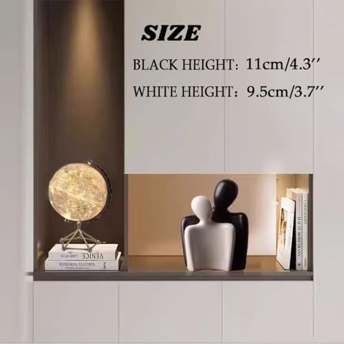 Yahu Lando Romantic Couple Sculptures Black and White