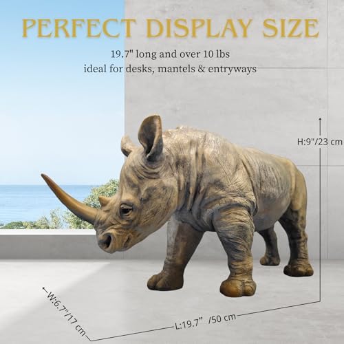 YouFine Bronze Rhinoceros Sculpture 197 Realistic Statue