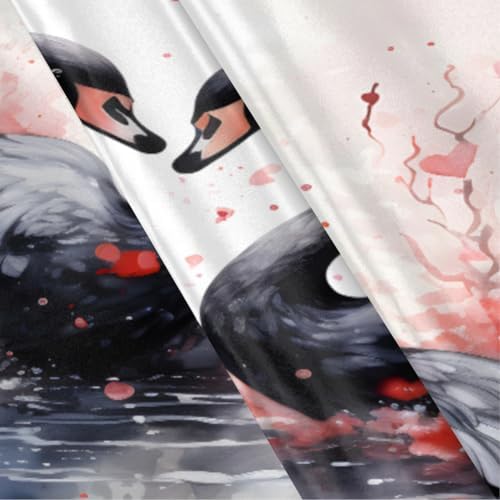 Black Swan Satin Pillowcase 20x40inch King Size