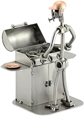 Handmade Barbecue Master Sculpture Nuts and Bolts