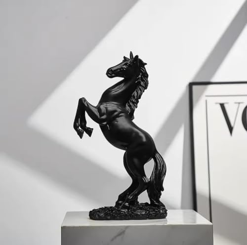 Black Horse Home Decor Resin Statue 11H