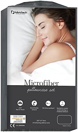 PureCare Fabrictech Microfiber Pillowcase Set King White