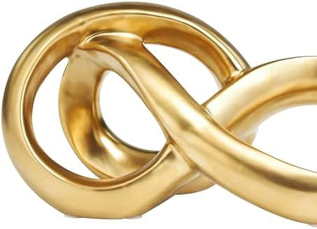 Deco 79 Gold Ceramic Infinity Loop Sculpture