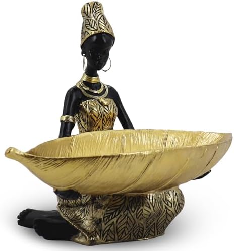 Handmade African Tribal Lady Statue Home Decor