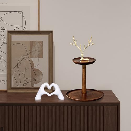 DOVDOV White Heart Hand Statue for Home Decor