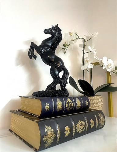 Black Horse Home Decor Resin Statue 11H