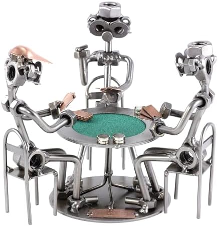 Steelman24 Poker Player Sculpture Nuts and Bolts Figurine