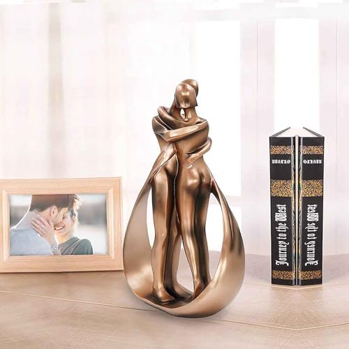 HIZEFSOO Resin Couple Statue Modern Romantic Sculpture