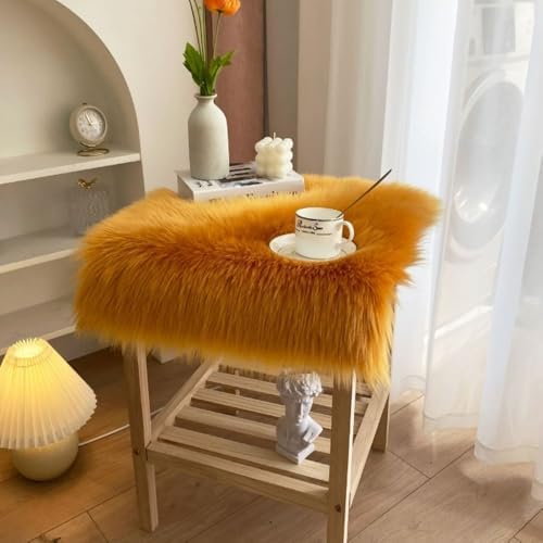 CHITONE Fluffy Faux Fur Rug Mat 2x3ft Sheepskin Floor Cover