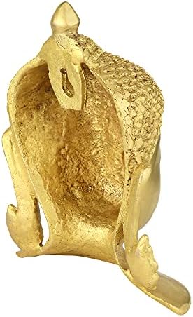 Amilav Collections Buddha Statue Golden Wall Hanging